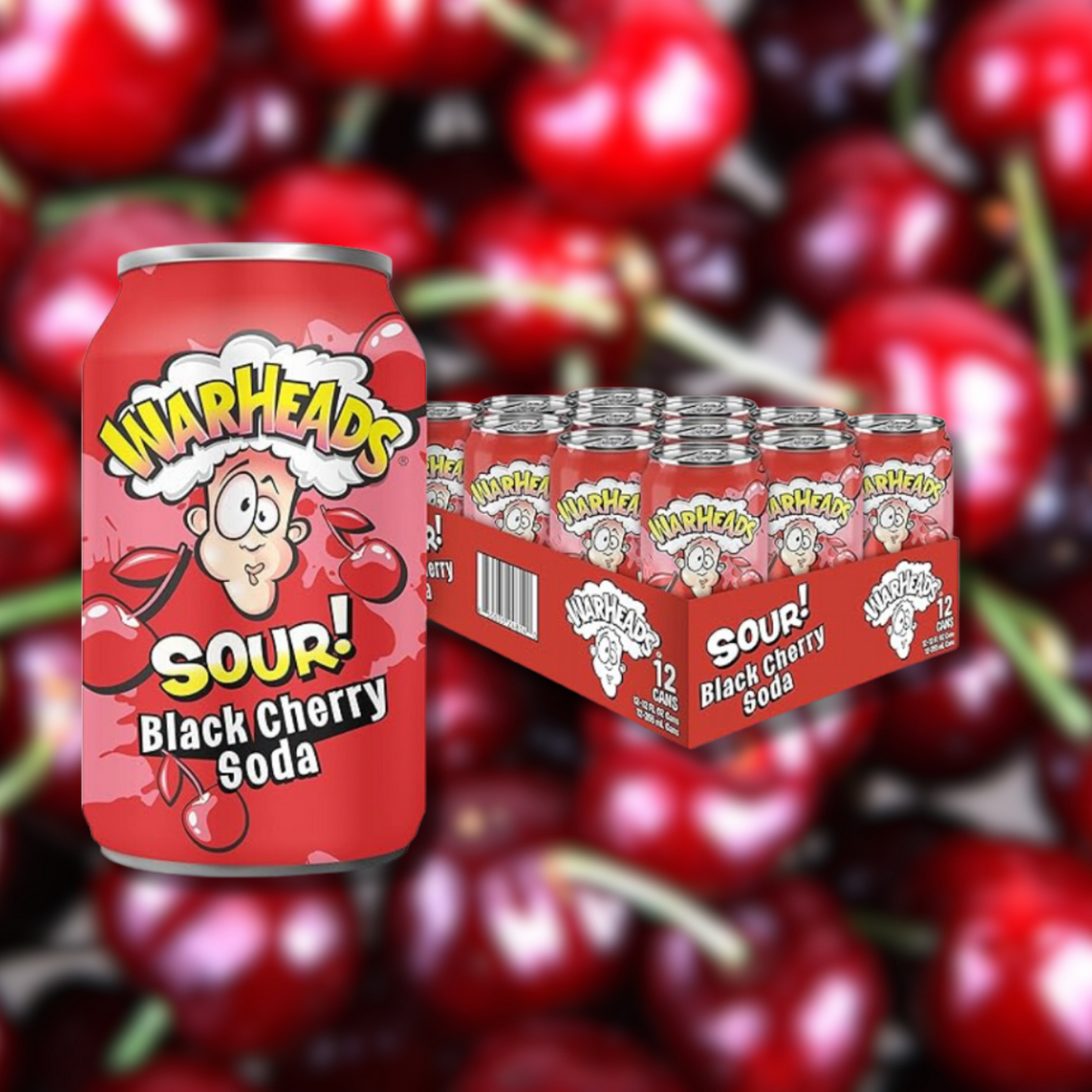 Black Cherry Warhead Soda